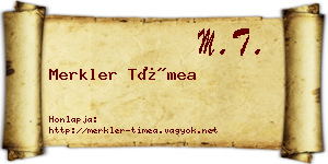 Merkler Tímea névjegykártya